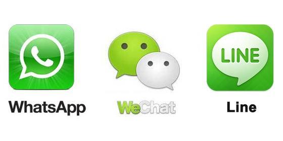 中日美大PK：Line、WhatsApp、WeChat誰(shuí)更厲害？